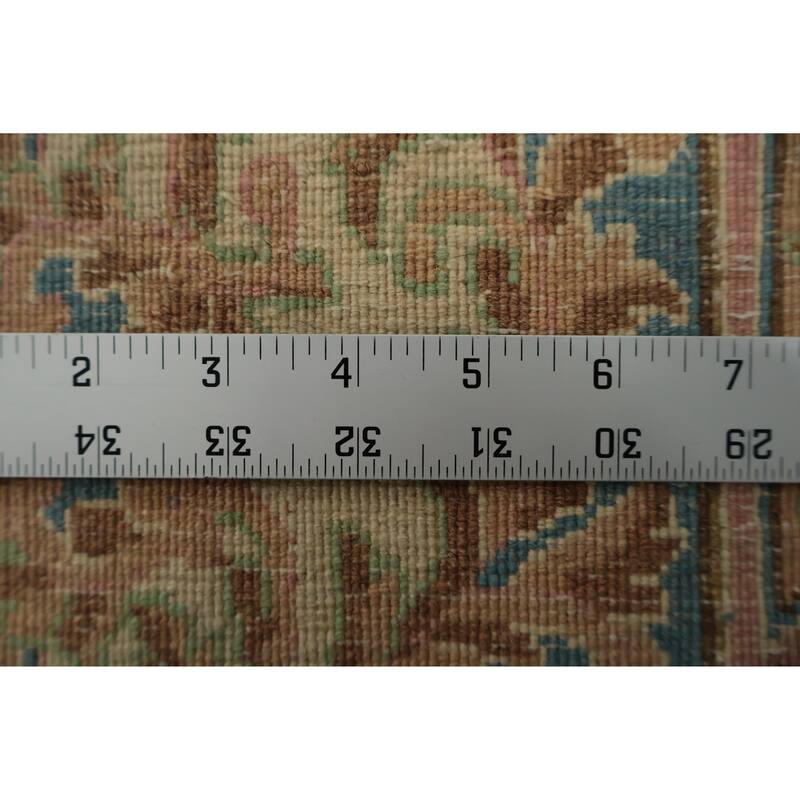 Hand Knotted Oriental 100% Wool Carpet Traditional Floral Red Kerman Area Rug - 6' 8'' X 4' 0''