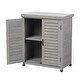 preview thumbnail 8 of 28, GDFStudio - Outdoor Wooden Potting Bench with Metal Tabletop Workstation and Storage Cabinet