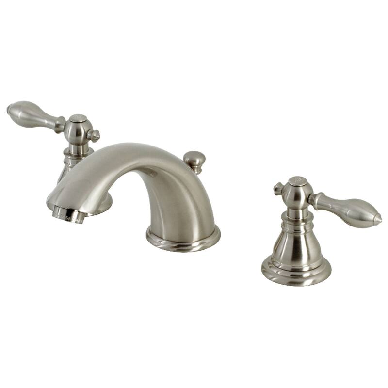 Kingston Brass American Classic Deck Mount Widespread Bathroom Faucet - Brushed Nickel