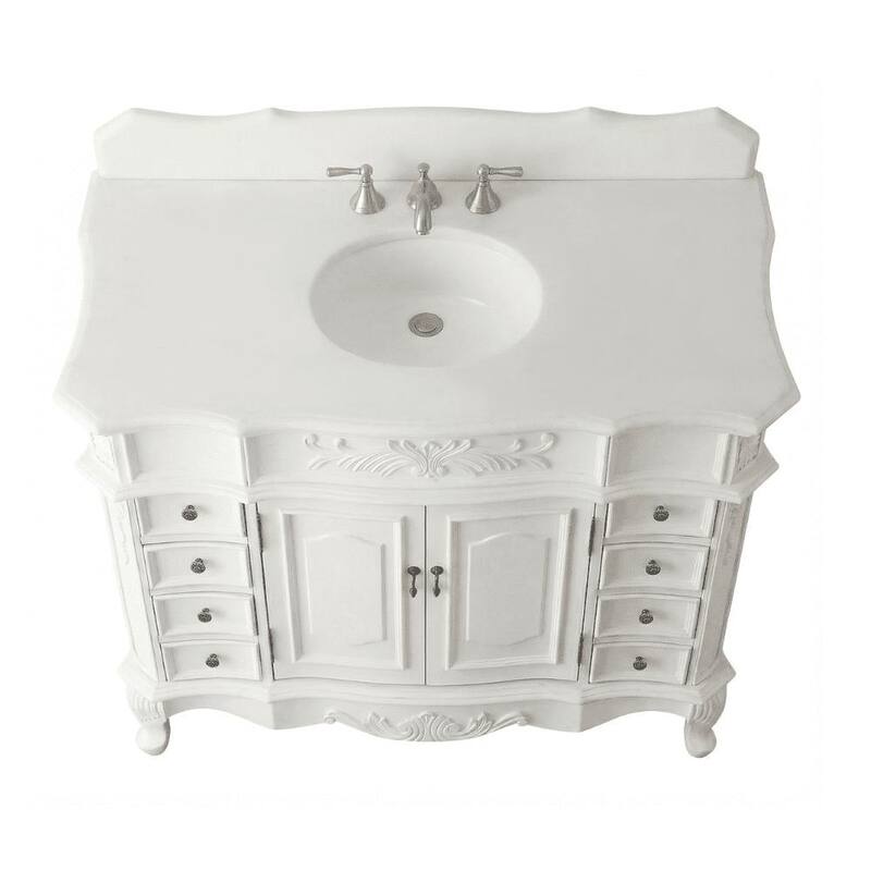 42 Inch Classic style antique white Bathroom Sink Vanity