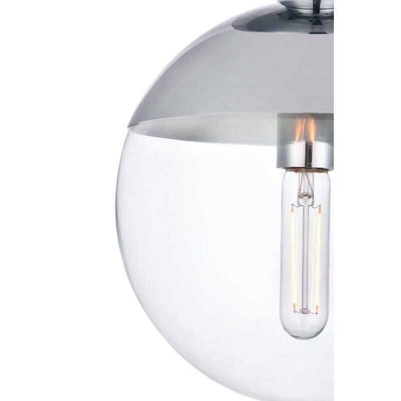 1-light 10-inch Glass Orb Flush Mount Light Fixture