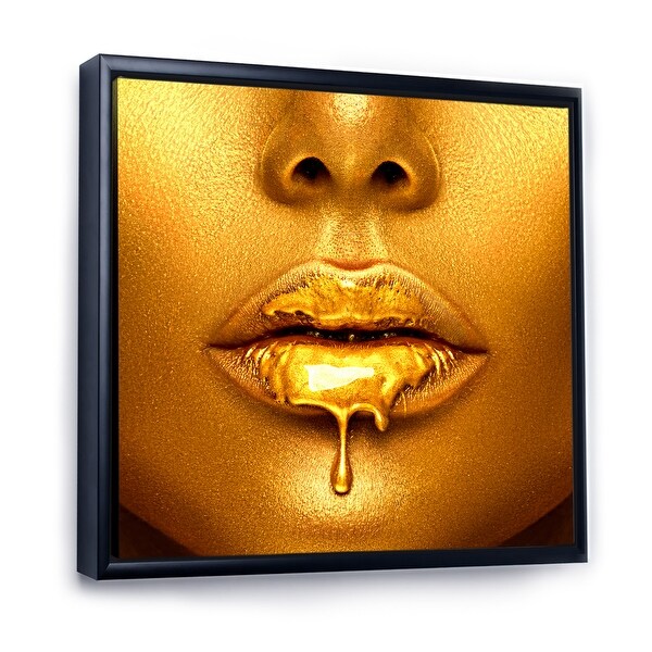 Gold lips painting sale
