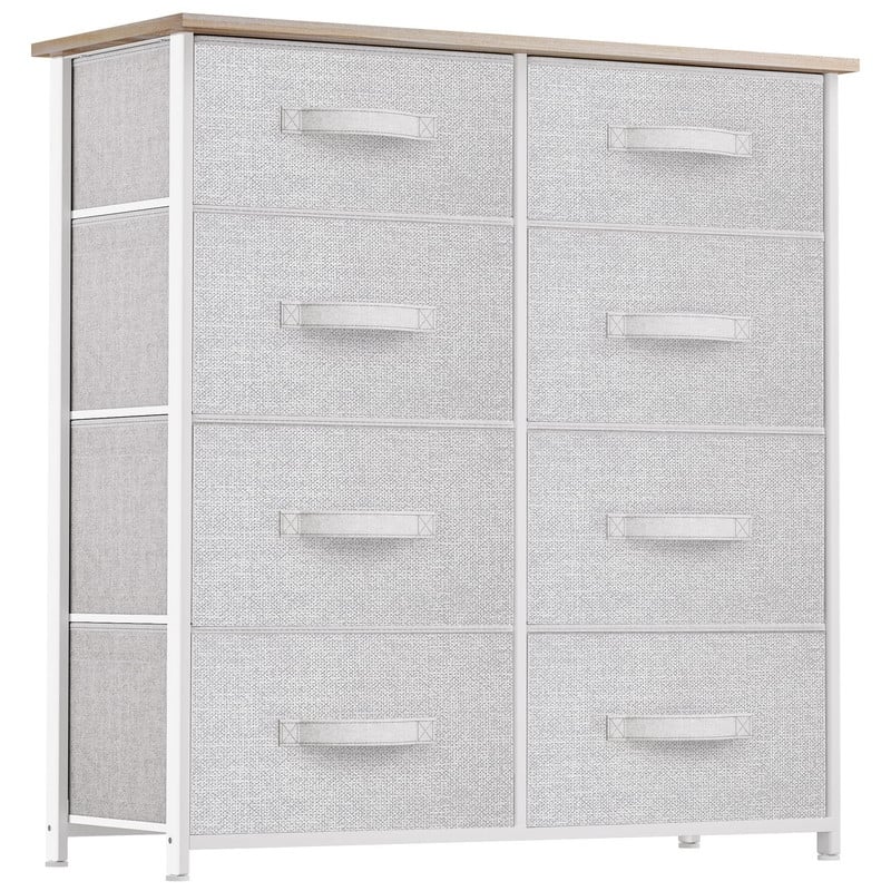 Fabric Dresser Large Capacity - Light Grey