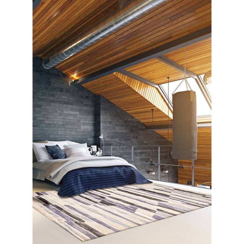 ECARPETGALLERY Hand-knotted Tangier Ivory Wool Rug - 5'3 x 7'8