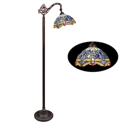 Dragonfly Style 1 Light Floor Lamp - 61.9 inches High