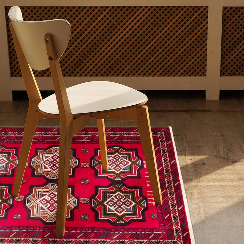 ECARPETGALLERY Hand-knotted Royal Baluch Red Wool Rug - 3'3 x 6'1