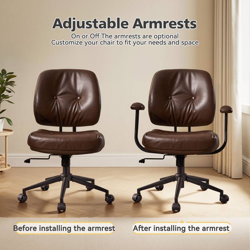 HOOOWOOO Modern Office Chair Adjustable Swivel Task Chair