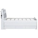 preview thumbnail 6 of 10, Twin Size Platform Bed with Storage LED Headboard, Twin Size Trundle and 3 Drawers, White