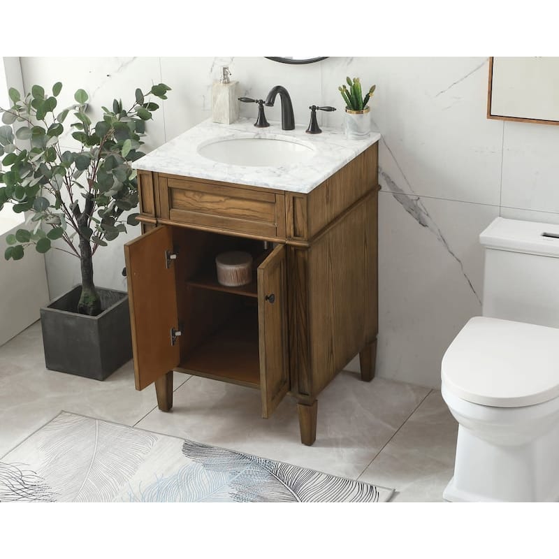 Elegant Lighting VF12524 Park Avenue 24" Free Standing Single Basin
