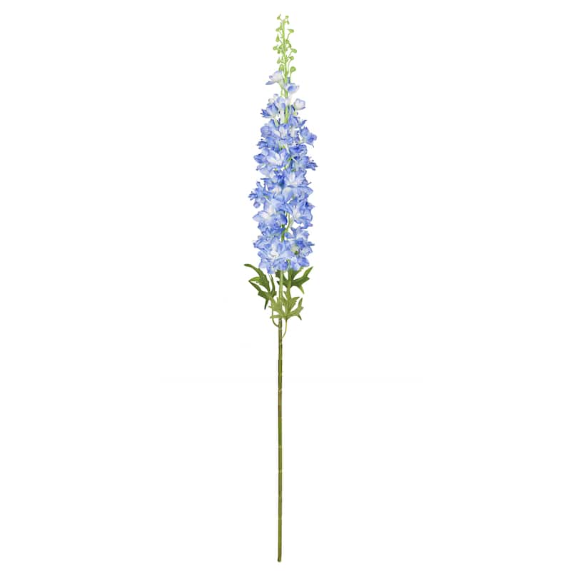 Set of 3 Blue Artificial Delphinium Flower Stem Spray 49in - 49" L x 5" W x 5" DP
