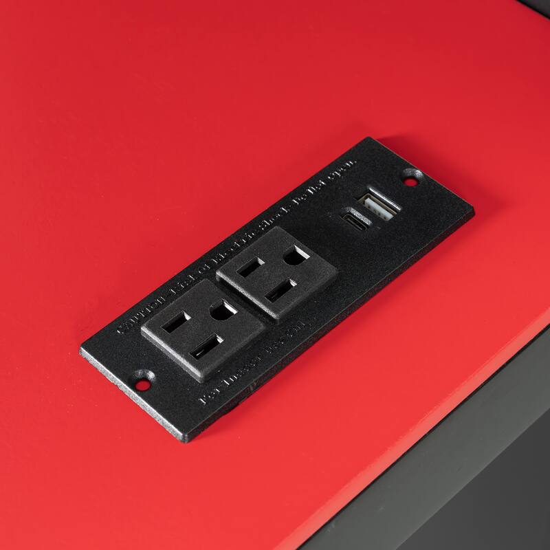 All-in-One Loft Bed Full Size Bedframe with Wardrobe, Shelves, Blackout Curtains, Pegboard, Charging Station and RGB Light Strip