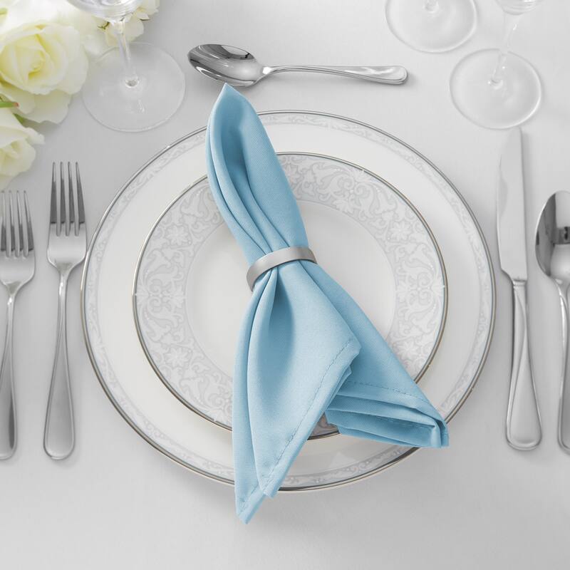 12 Pack 17 Inch Polyester Cloth Dinner Napkins for Party Restaurant