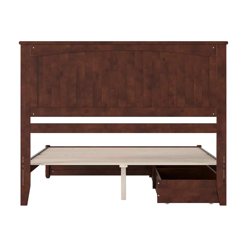 Malta Platform Bed with Panel Footboard and Storage Drawers
