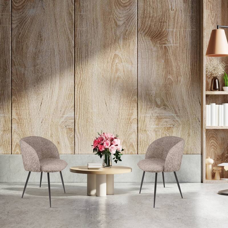 Rocking Accent Chair Tufted Upholstered Linen Wingback