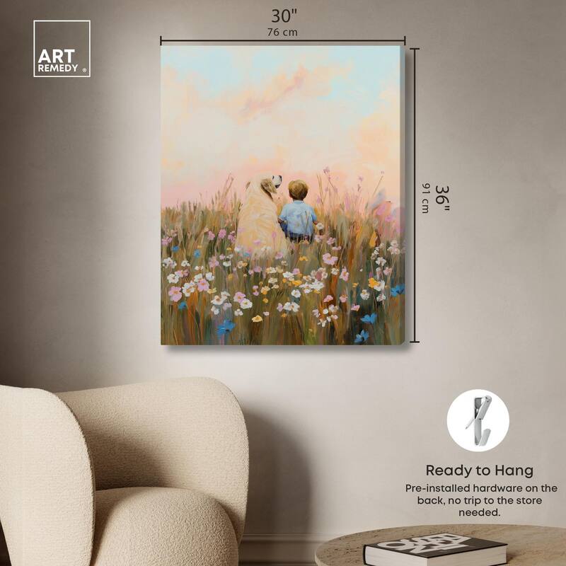 Sunset Companions Canvas by Art Remedy, Gallery Wrapped