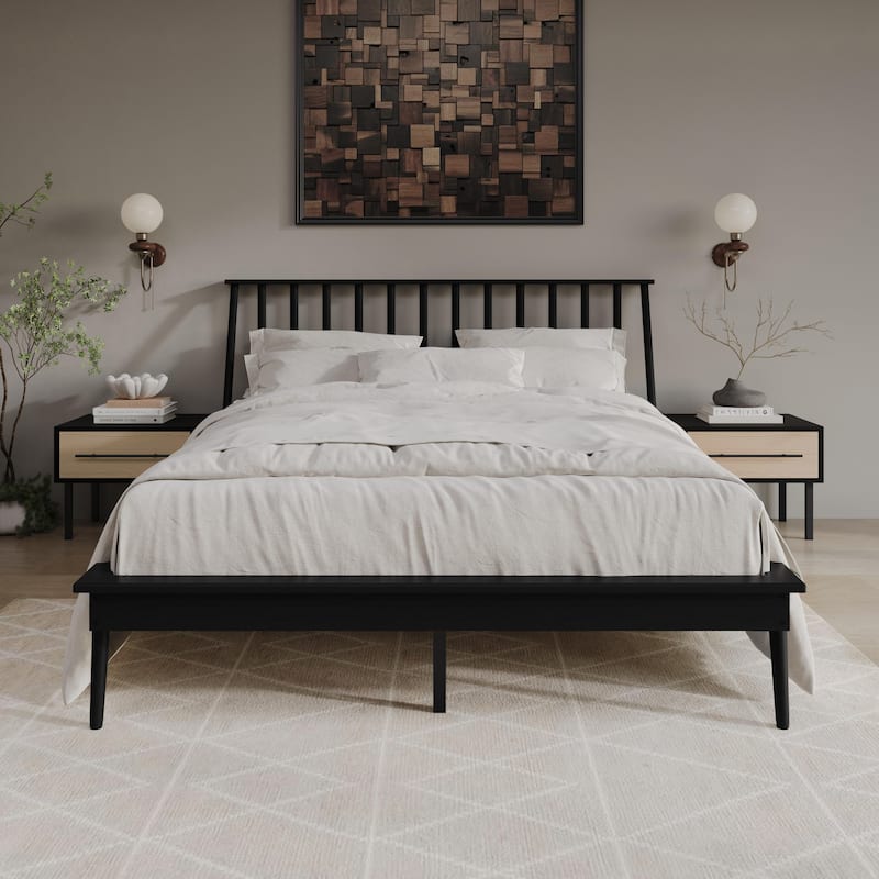 CraftPorch Vintage 3-pieces Wooden Bedroom Set