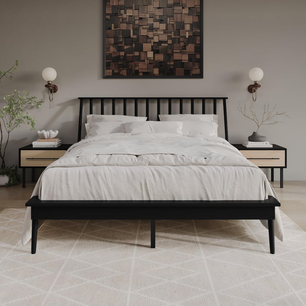 CraftPorch Vintage 3-pieces Wooden Bedroom Set