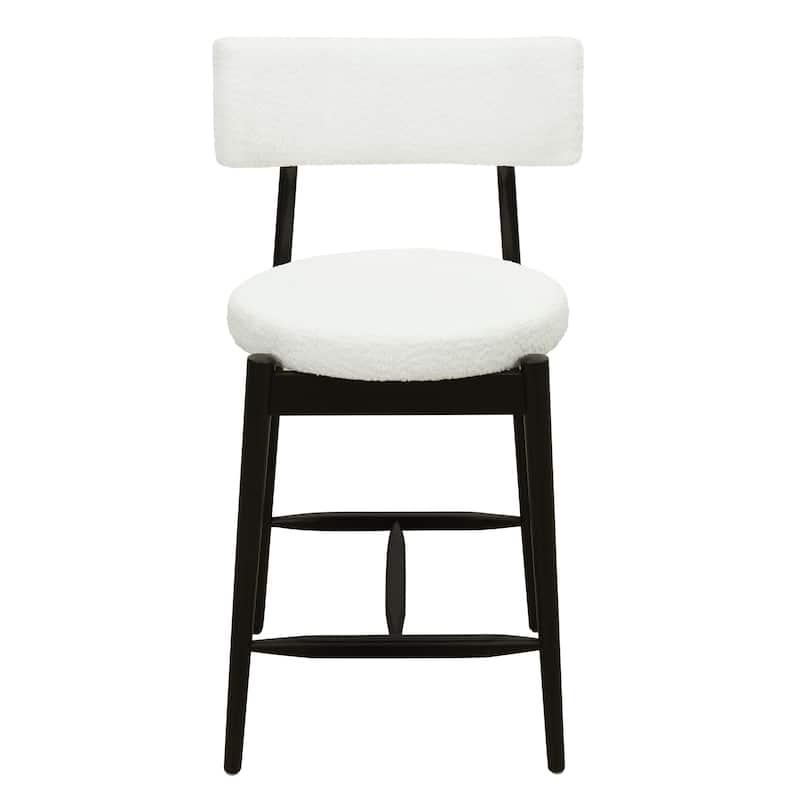 Nook Upholstered Rubber Wood Counter stools (Set of 2) by Christopher Knight Home