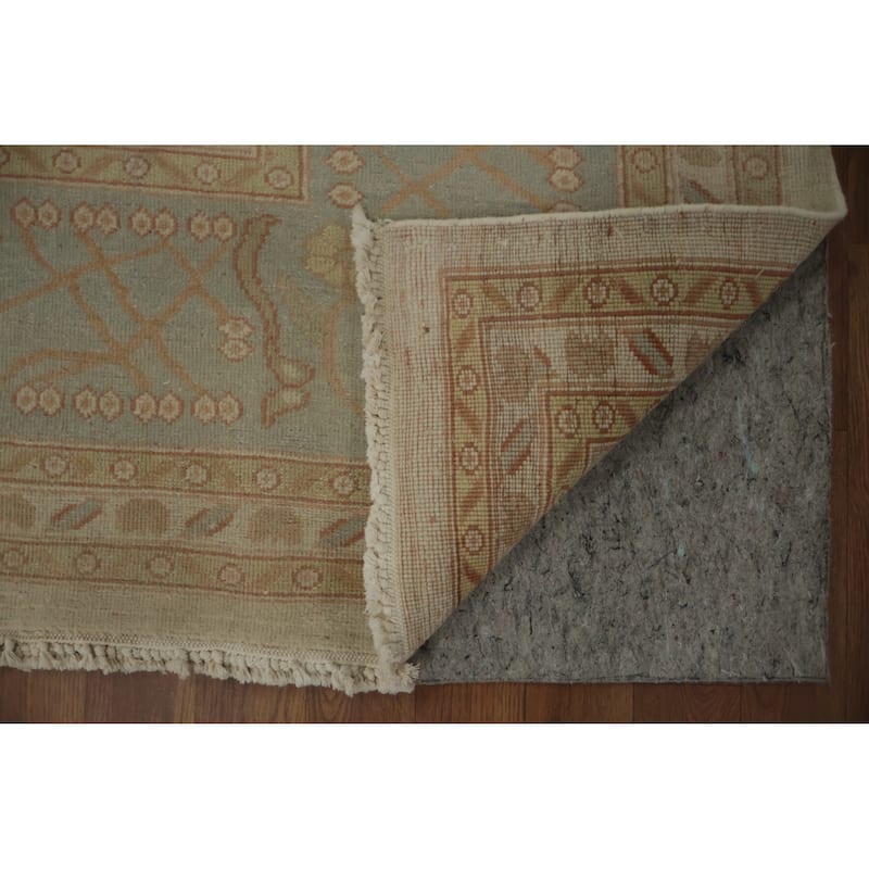 Hand Knotted Oriental 100% Wool Carpet Transitional All-Over Beige & Ivories Oushak Area Rug - 13' 1'' X 10' 0''
