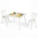 preview thumbnail 12 of 18, Gymax 3PCS Toddler Furniture w/Pine Wood Frame Curved Backrest Round White
