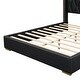 preview thumbnail 39 of 49, Upholstered Full Size Platform Bed with PU Leather and Wooden Slats
