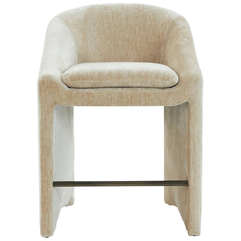 SAFAVIEH Couture Kagan Chenille 27-inch Counter Stool - 26"W x 24"D x 35"H
