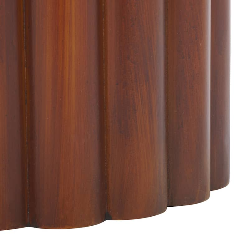 SAFAVIEH Monka Round Top Pedestal End Table, Fully Assembled - 18"W x 18"D x 20"H