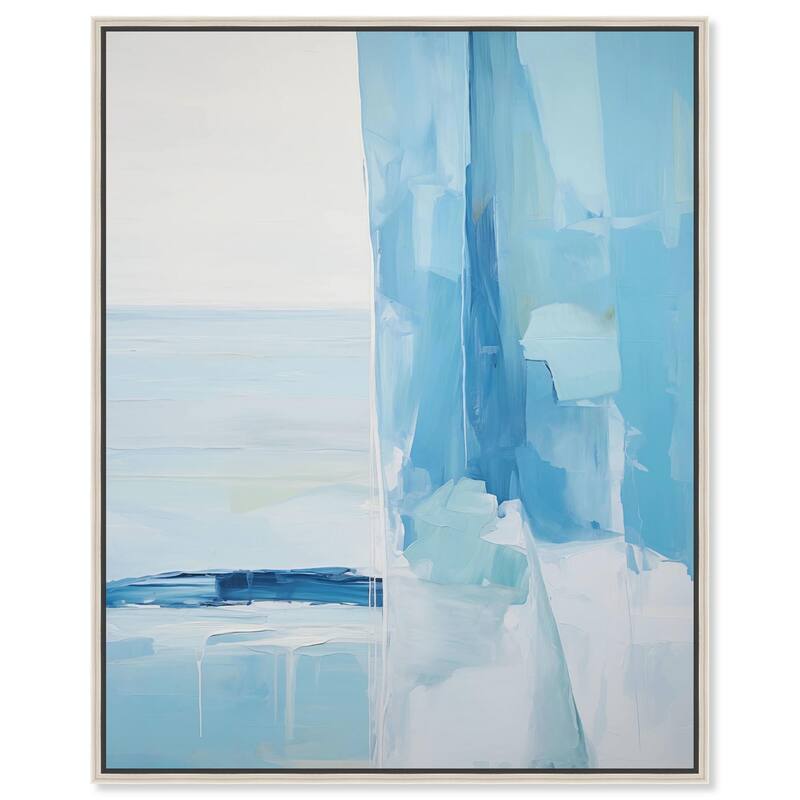 Seraphic Blues I Canvas by Art Remedy - 36" x 45" - Silver