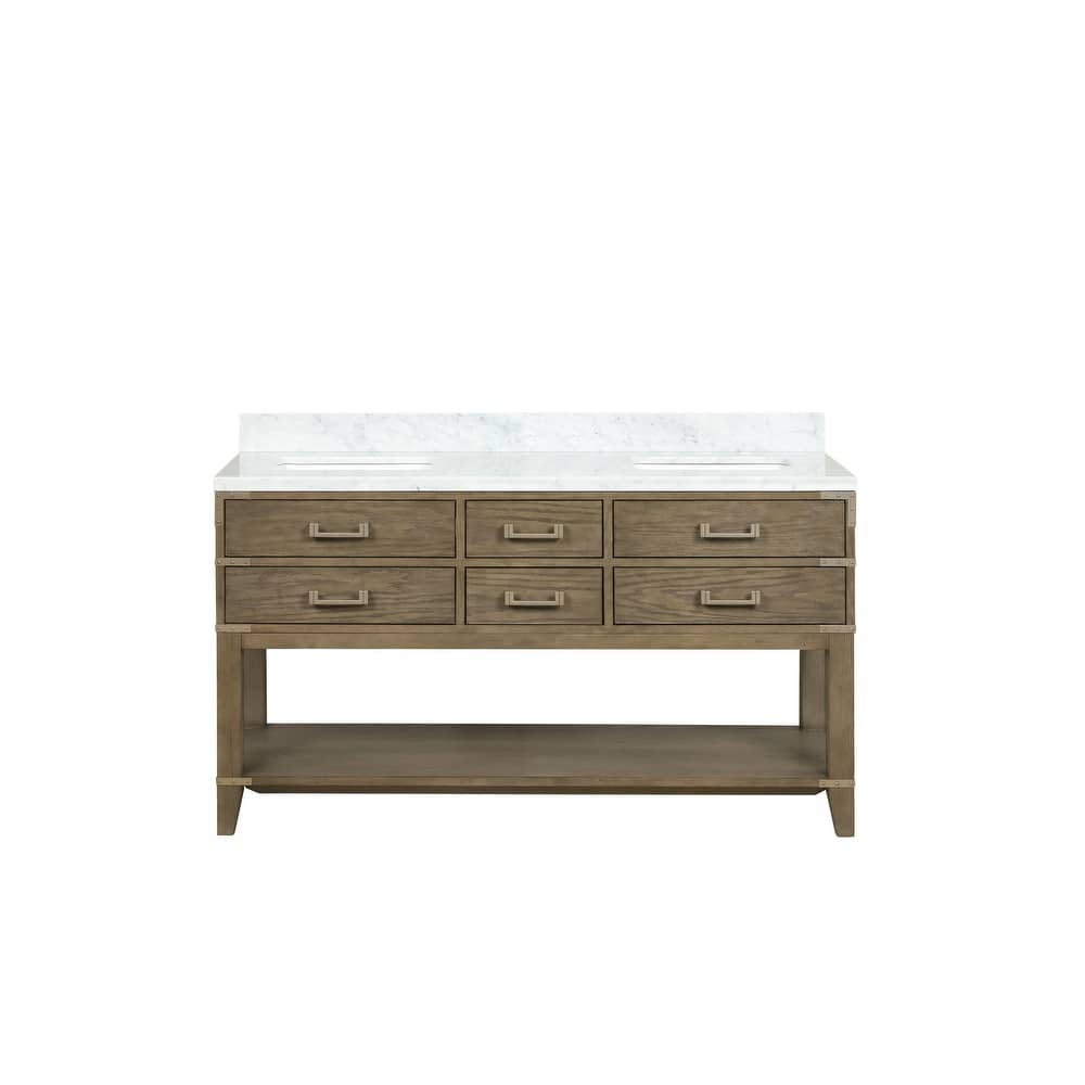 Lexora Norwalk Bath Vanity and Carrara Marble Top