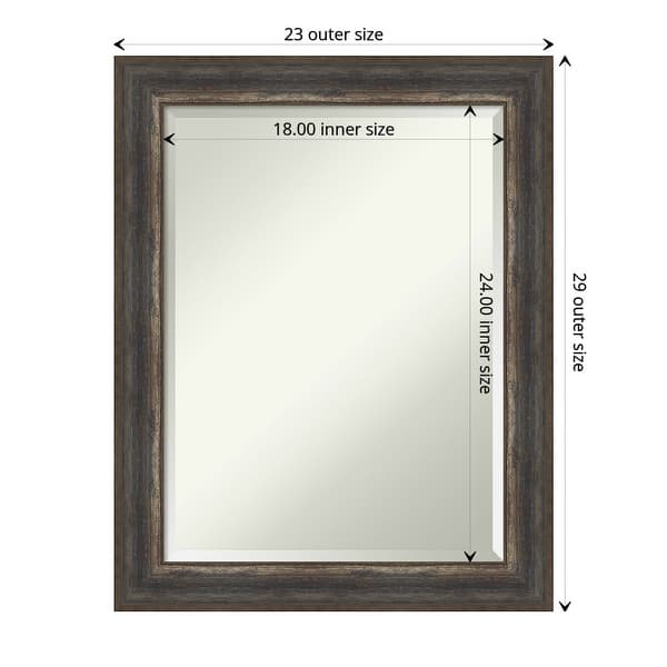 dimension image slide 9 of 12, Beveled Bathroom Wall Mirror - Alta Frame