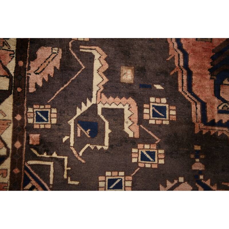 Hand Knotted Oriental 100% Wool Carpet Traditional Tribal Coral Bakhtiari Area Rug - 10' 6'' X 6' 6''