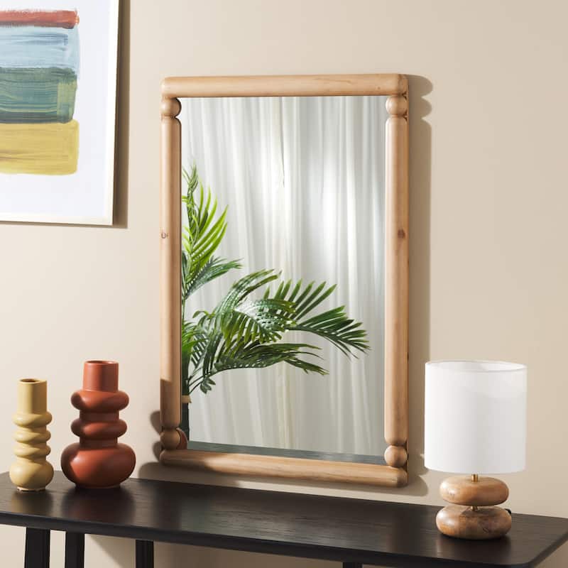 SAFAVIEH Home Mariana 24 x 36-inch Vertical Rectangle Beige Mirror - 24"W x 1.4"D x 35.9"H