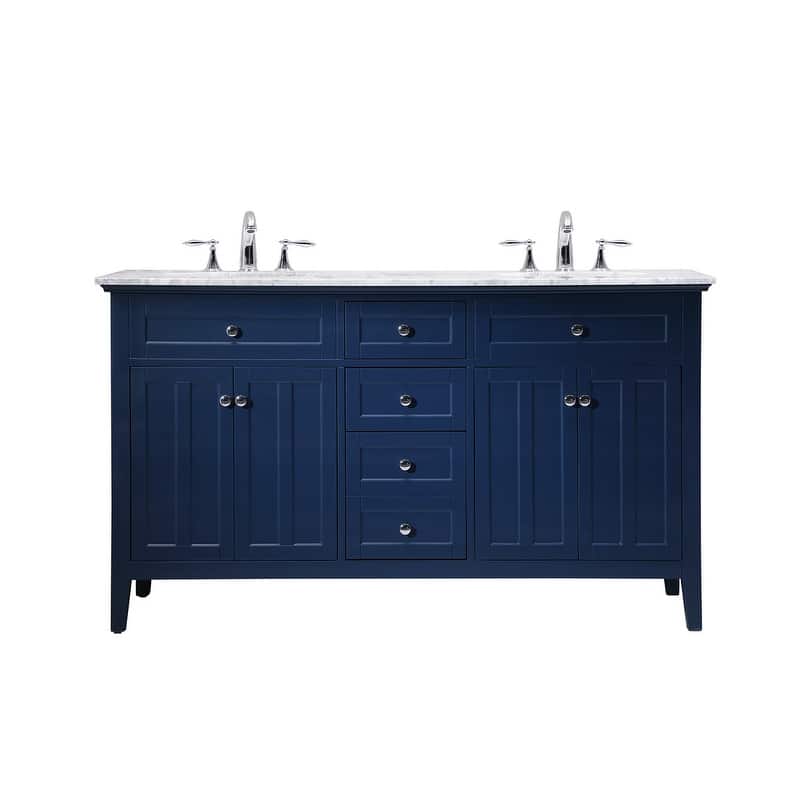 Modern 60" Double Bathroom Vanity Set