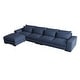 preview thumbnail 4 of 13, Modern Modular Down Sectional Sofa,Light Grey/Dark Blue