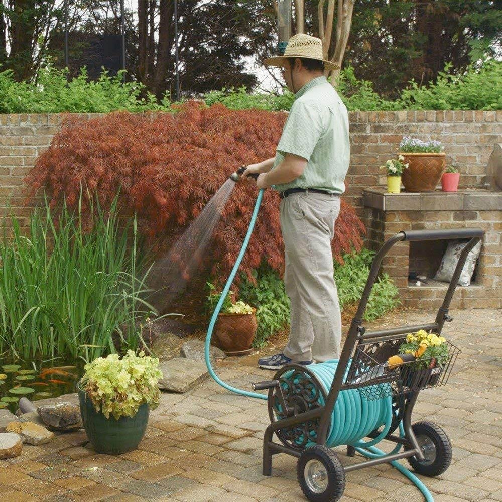  Suncast 225 Foot Capacity Hosemobile Pro Garden Hose Reel Cart,  Mocha (2 Pack) : Patio, Lawn & Garden