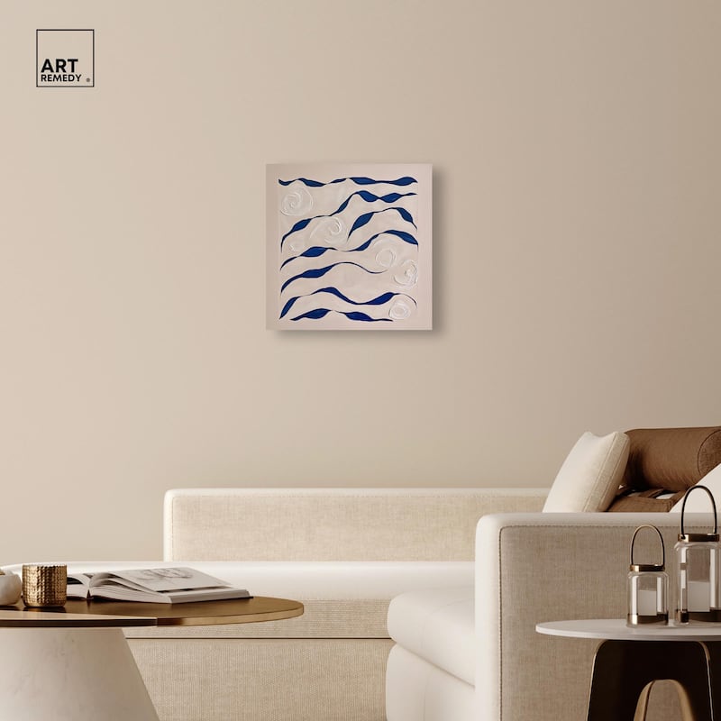 Acrylic Waves Canvas by Art Remedy, Gallery Wrapped
