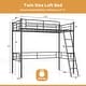 preview thumbnail 3 of 8, Costway Twin Size Metal Loft Bed Single Loft Bunk Bed with Full-Length
