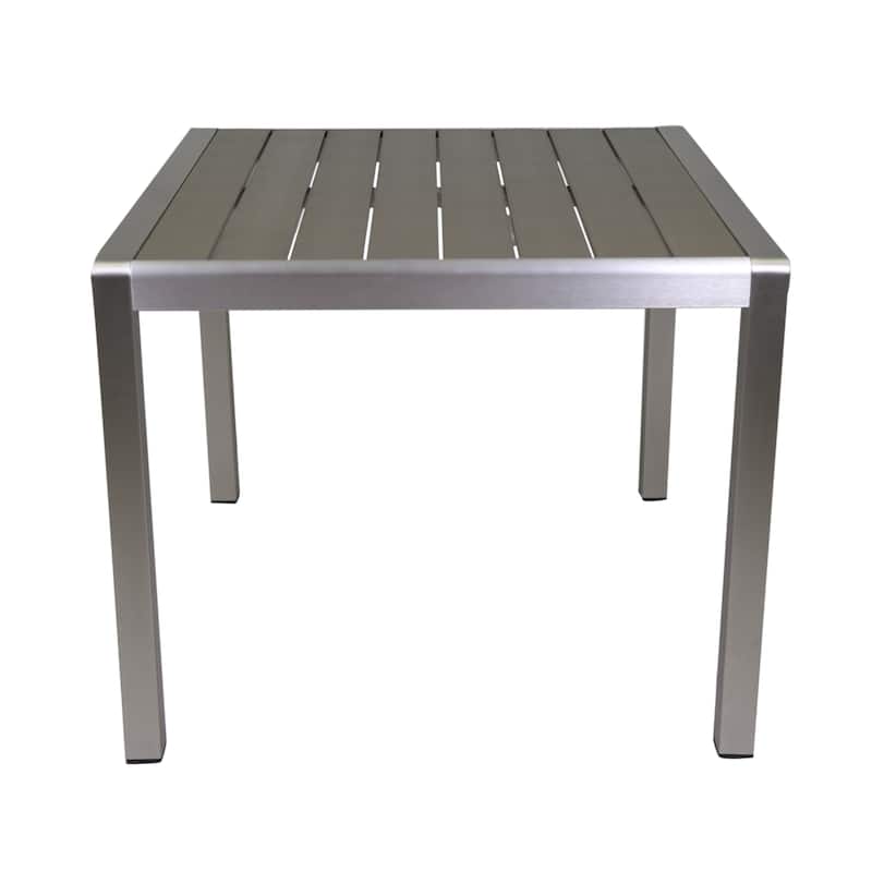 Cape Coral Outdoor 4-Seater Aluminum and Faux Wood Dining Set by Christopher Knight Home