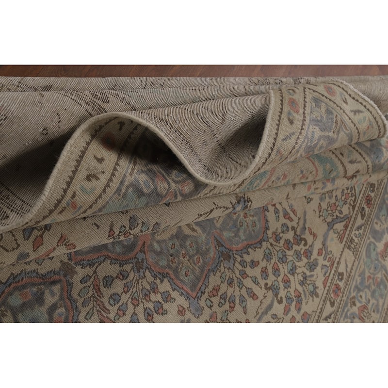 Floral Tabriz Persian Area Rug Hand-Knotted Traditional Wool Carpet - 8'1"x 11'1"