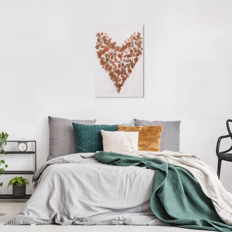 Wynwood Studio Canvas Symbols and Objects Drops Brown and Dark Brown Modern & Contemporary Wall Art Canvas Print - 24 x 16