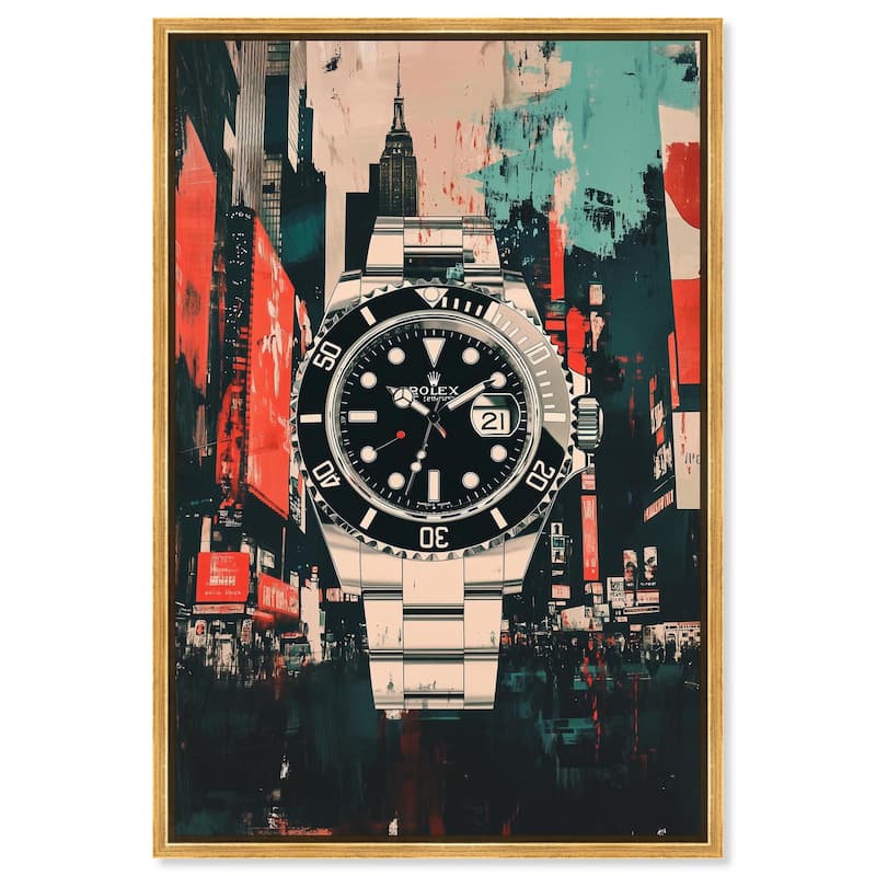 Cityscape Watch Canvas by Art Remedy - Gold - 24" x 36"