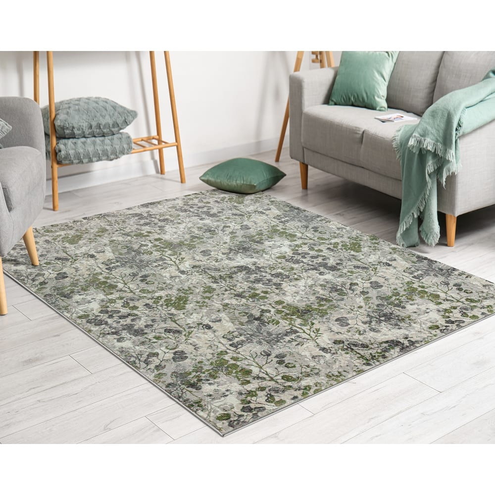 Admire Home Living Lucio 1242 Transitional Floral Area Rug