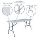 preview thumbnail 3 of 9, 4.97-Foot Bi-Fold Plastic Folding Table with Handle - Event Table