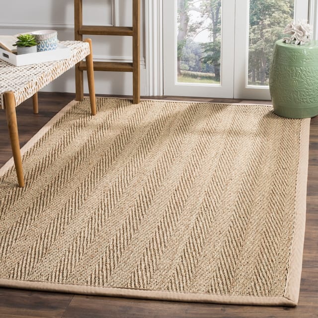 SAFAVIEH Natural Fiber Oceana Herringbone Seagrass Rug