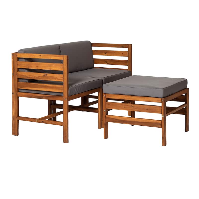 Middlebrook Designs Acacia 3-Piece Chairs with Ottoman