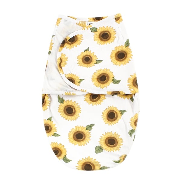 slide 1 of 1, Hudson Baby Infant Girl Plush Faux Fur Swaddle Wrap, Sunflower, 0-3 Months - Sunflower - 0-3 Months 0-3 Months - Sunflower