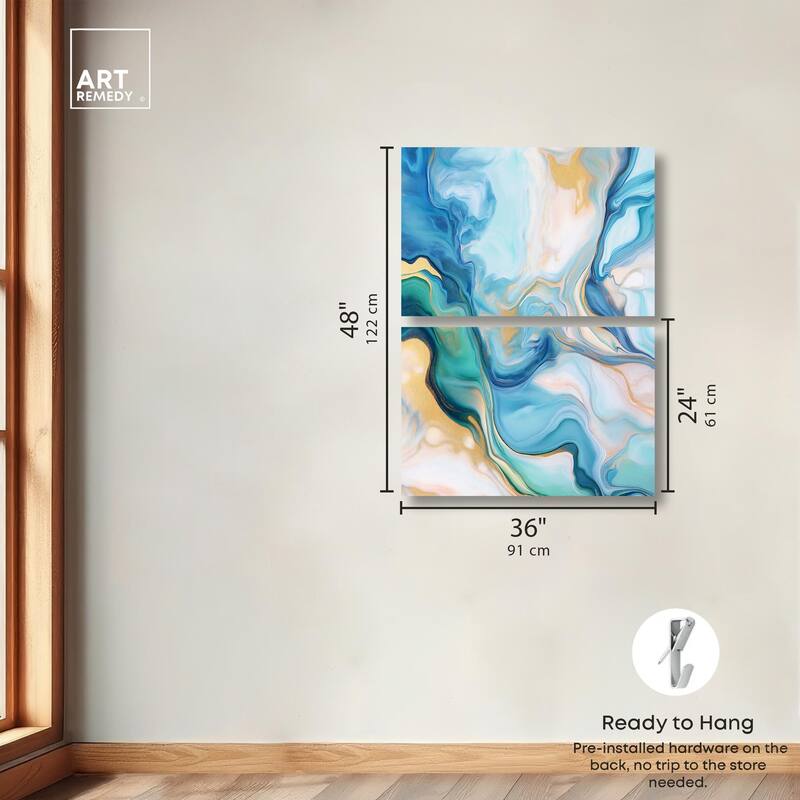 Visions Pastel II Canvas Set of 2 by Art Remedy, Gallery Wrapped