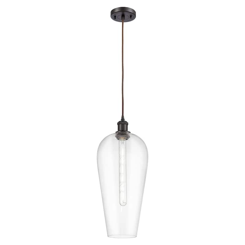 Innovations Lighting Endless Possibilities Ballston - Chelsea - 1 Light 8" Cord Hung Mini Pendant - Clear/Oil Rubbed Bronze