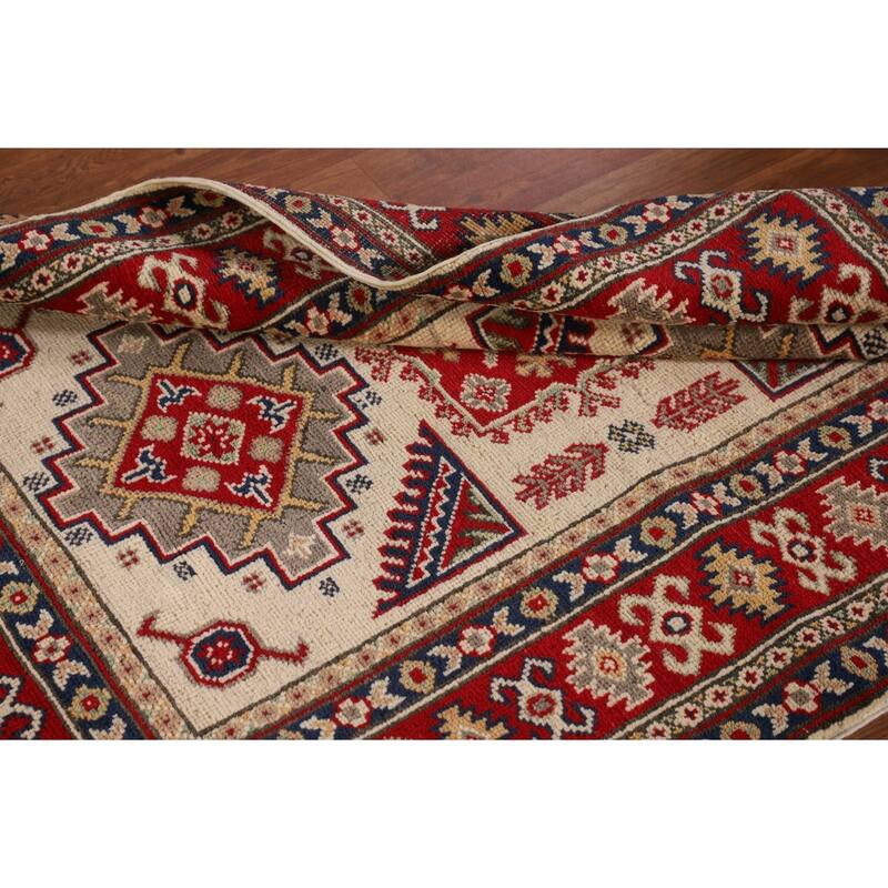 Kazak Oriental Accent Rug Hand-Knotted Wool Carpet - 3'5"x 4'9"