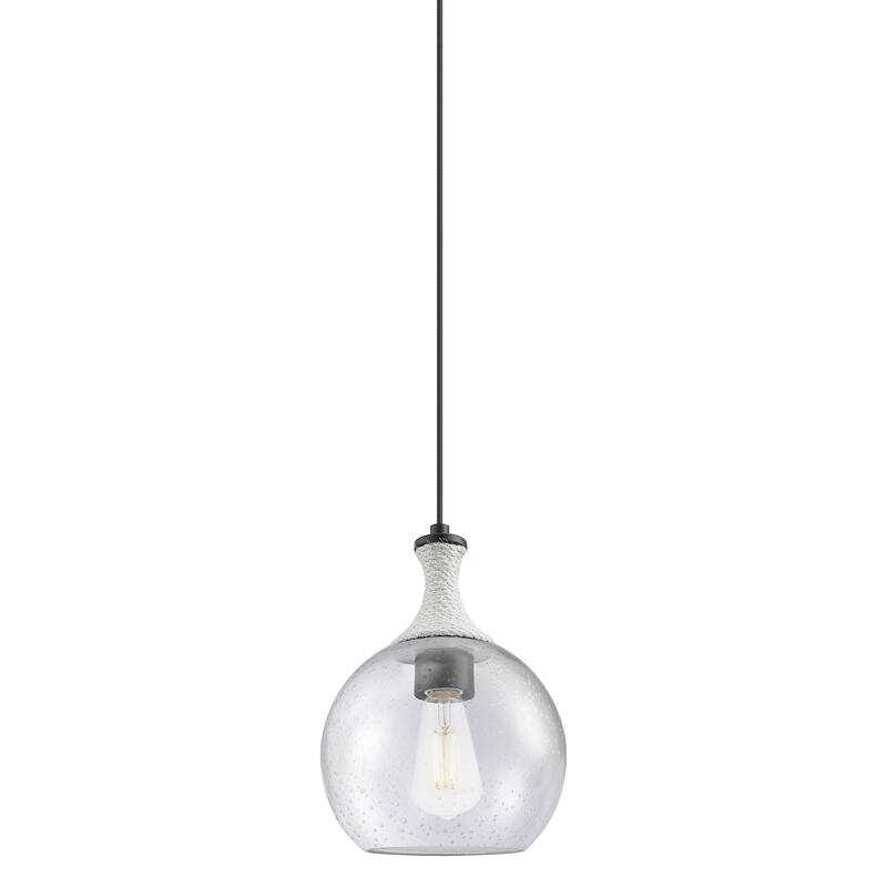 Innovations Lighting 415-1PR-12-8 Astor Pendant Astor 8" Wide Mini - Matte Black / Seedy